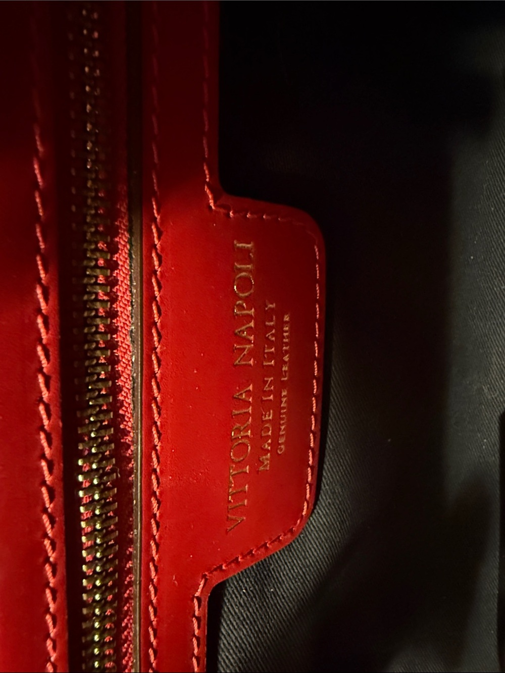 Vittoria Napoli Structured Red Leather Satchel with Tassel Accent and crossbody - Picture 10 of 10